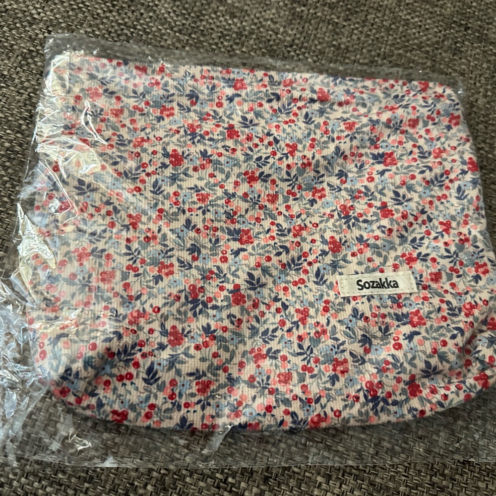 Floral Print Makeup Bag